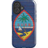 Guam Flag Dark Wood iPhone 17 Magsafe Impact Case